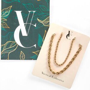 Vertical Collective Vera Braided Necklace Set - NWT